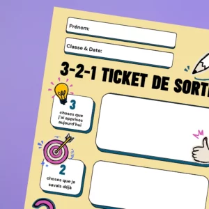 Ticket de sortie 3-2-1