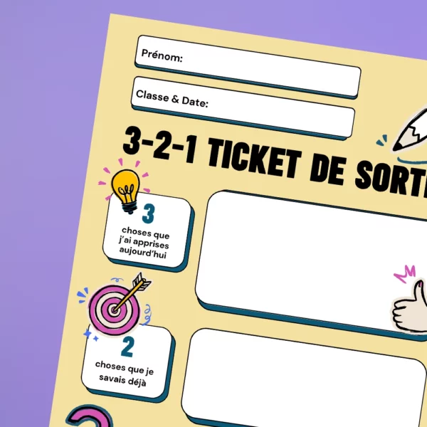 Ticket de sortie 3-2-1
