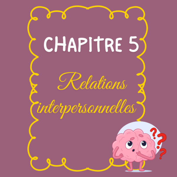 Chapitre 5 : Relations interpersonnelles - Fiche d’exercices complète avec corrigé _1GSO/F